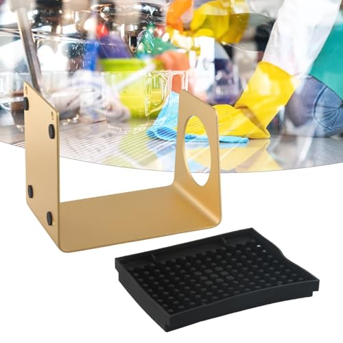 Einfach zu bedienender Aluminium-Kaffeetropfständer mit Tablett, handgebrühter Kaffeesetup (Gold Dual Use) von FortunateSweet
