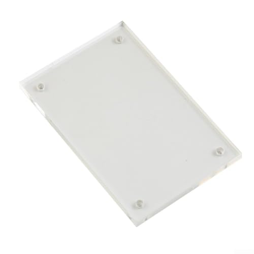 Fotorahmenständer, doppelseitig, transparent, Acryl, Schreibtisch-Bilderhalter, magnetischer Rahmen mit Eckmagneten für Heimbüro-Dekoration (9 x 12,8 cm) von FortunateSweet