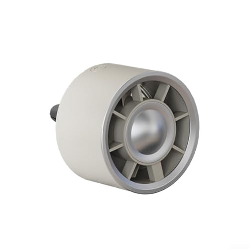 Kompakter USB-Ventilator für Autos, bunter RGB-Lichtclip für Klimaanlagenauslass mit einstellbarer Geschwindigkeit (grau) von FortunateSweet