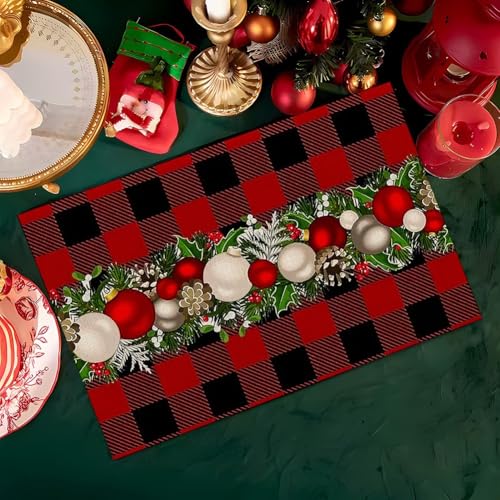 Leicht zu reinigendes 4-teiliges Tischset-Set mit lebendigen Designs, perfekt für Stil zu jeder Mahlzeit (E) von FortunateSweet