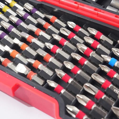 Magnetische Steckschlüssel-Montage, magnetisches Steckschlüssel-Set, mit Stecknussadaptern und Verlängerungen, für Autowartung und Möbelmontage (45 Stück) von FortunateSweet