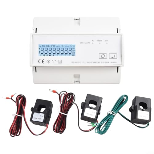 Modernste Technologie in einem zuverlässigen Paket, intelligenter Dreiphasen-Energiezähler mit umfassenden Funktionen (120 A) von FortunateSweet