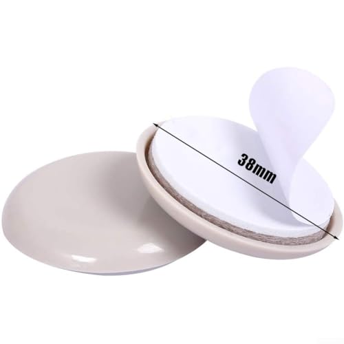 Möbelgleiter für Teppiche, robuste Bewegungspads mit weichem Gleiten, runde Kunststoff-Schutzmatten für Tische, Sofas, Kommoden, Wohnmöbel, Umzugslösung (38 mm), 16 Stück von FortunateSweet
