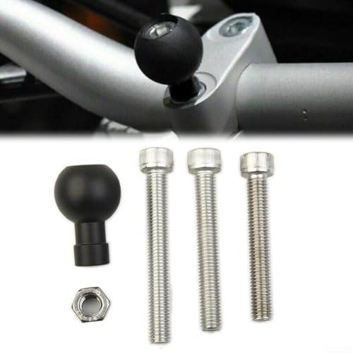 Motorrad-Lenkerklemmsockel mit 1 Kugel und M8-Schrauben für RAM-Halterung Motorrad-Lenkerklemmsockel mit 1 Kugel und M8-Schrauben für RAM-Halterung von FortunateSweet