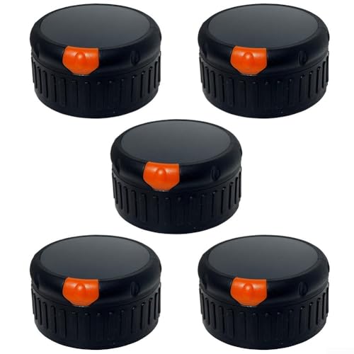 Nylon-Ofenknopf-Set mit 5 Stück für 58-mm-Schalter, verbessern Sie Ihre Kücheneinrichtung mit zuverlässigen Ersatzteilen (schwarz) von FortunateSweet