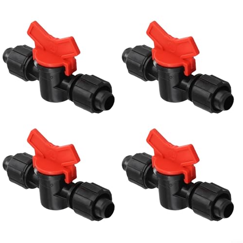 PE-Rohr-Verriegelungsventil-Set, 4 Stück oder 8 Stück für 16 mm landwirtschaftliche Bewässerung (4 Stück) von FortunateSweet