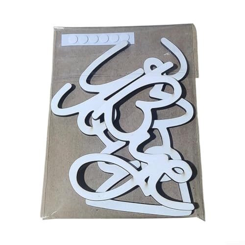Personalisierbare MDF-Holz-Buchstaben für einzigartige Scrapbooking und Heimdekor-Anwendungen (weißes Set + Kleber) von FortunateSweet