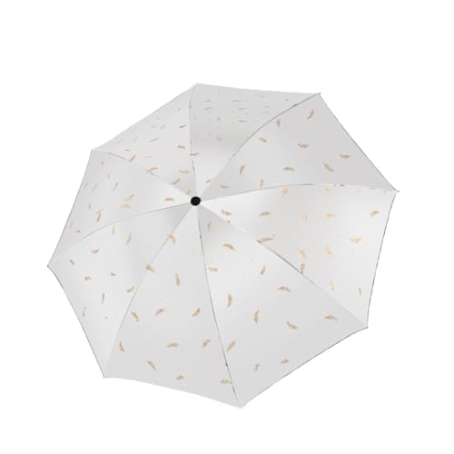Regenschirm mit Federmuster, 95 cm Durchmesser, für effektiven Sonnen- und Regenschutz, winddicht, automatisch-schwarz Regenschirm mit Federmuster, 95 cm Durchmesser, für effektiven Sonnen- und Regenschutz, winddicht, automatisch-schwarz von FortunateSweet