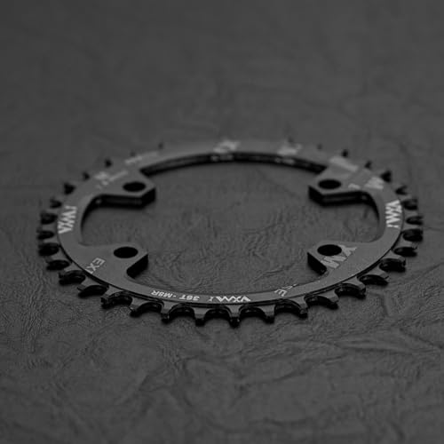 Single Speed Kettenblatt 96BCD 32T 38T für Shimano 789000 Fahrrad-Kurbelgarnitur, CNC-gefräst (Black-34T) von FortunateSweet