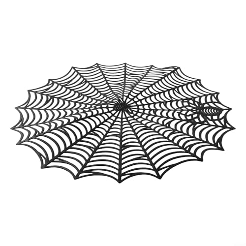 Spitzentischdecke mit Spinnennetz-Design, 38,1 cm, ideal für Halloween-Partys und Dekoration, Schwarz Spitzentischdecke mit Spinnennetz-Design, 38,1 cm, ideal für Halloween-Partys und Dekoration, Schwarz von FortunateSweet