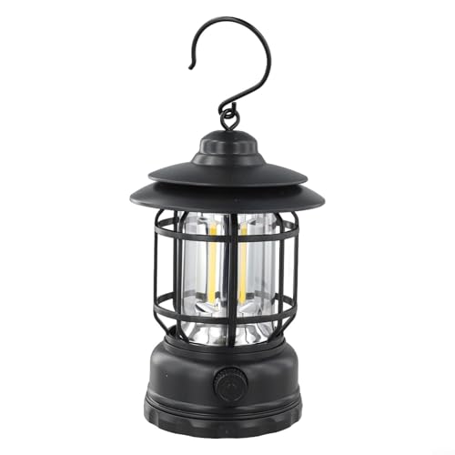 Tragbare Vintage LED Licht Wiederaufladbare Camping Laterne für Wanderabenteuer (E) von FortunateSweet