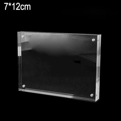 Transparenter magnetischer Bilderrahmen aus Acryl, mühelos präsentieren Sie Ihre Lieblingserinnerungen stilvoll (7 x 12 cm) von FortunateSweet