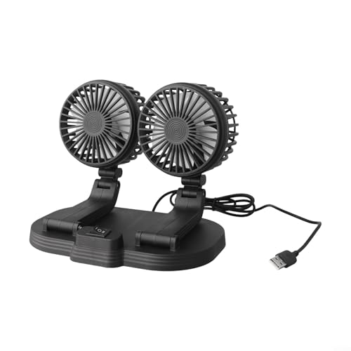 Verstellbarer Dual Head USB Ventilator 360 Grad Auto Ventilator für optimale Kühlung in Autos und Häusern, Starker Luftstrom Verstellbarer Dual Head USB Ventilator 360 Grad Auto Ventilator für optimale Kühlung in Autos und Häusern, Starker Luftstrom von FortunateSweet