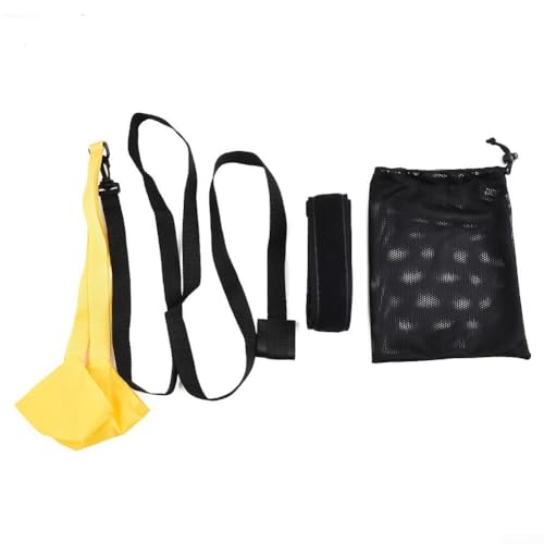 Verstellbarer Schwimm-Trainings-Fallschirm mit Widerstandsgürtel für verbesserte Technik, 20 cm, Gelb von FortunateSweet