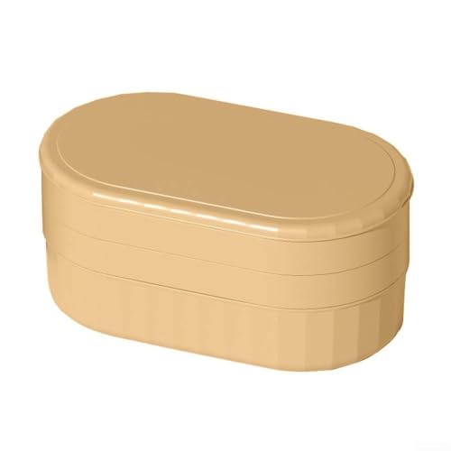 Vibrant Colors Silikon-Eiswürfelform-Set, stapelbares Design mit Deckel, 4-in-1 (gelb) von FortunateSweet