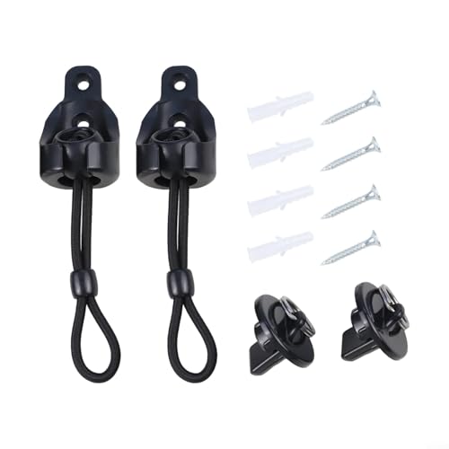 Zuverlässiges Bungee-Kit zur Befestigung von Rollos, unverzichtbares Zubehör für Heimwerker (schwarz) von FortunateSweet