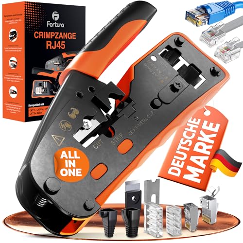 Fortura® rj45 crimpzange / CAT7,CAT6a,CAT6,CAT5e /RJ11,RJ12 / netzwerk werkzeug set/crimpzange netzwerkstecker von Fortura