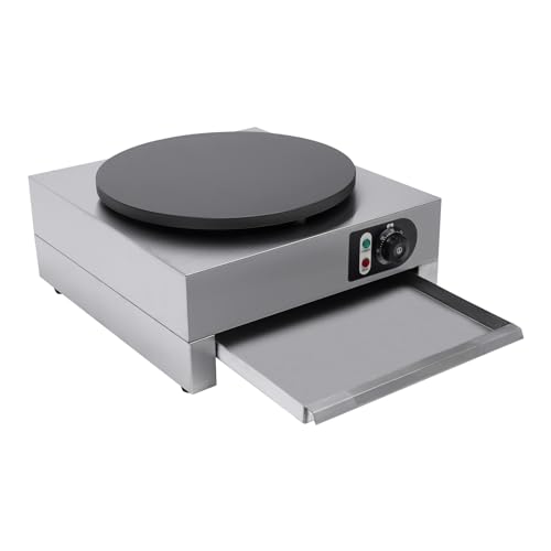 40cm platte Crepegerät, 3000W Elektro Crepesmaker mit 50-300°C Temperaturregelung Crepesgerät Crepes Platte Crepiere für Pfannkuchen, Pan Cakes, Omeletts, Palatschinken von FortyFor