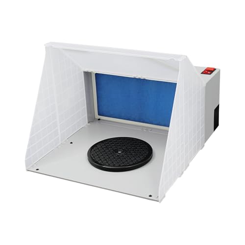 Airbrush Kabine, 3m³/min Mini Absauganlage Spritzkabine Lackierkabine Sprühbox Airbrush Farbnebel Beleuchtung Absaugung Filterung regelbar von FortyFor