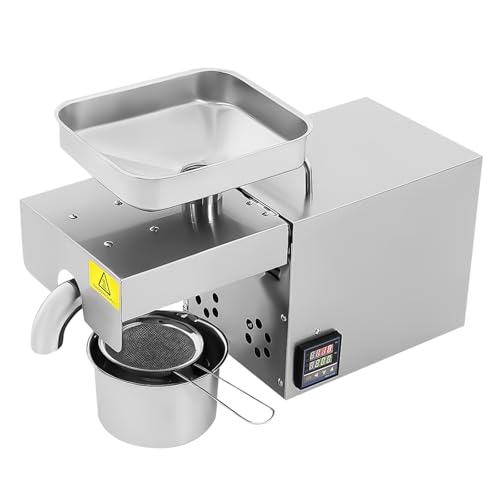 Automatische Ölpresse Maschine, 610W Elektrische Ölpresse mit LCD-Anzeige und Temperaturkontrolle, 304 Edelstahl Ölextraktor, Ölpresse für Kommerziell und Haushalt von FortyFor