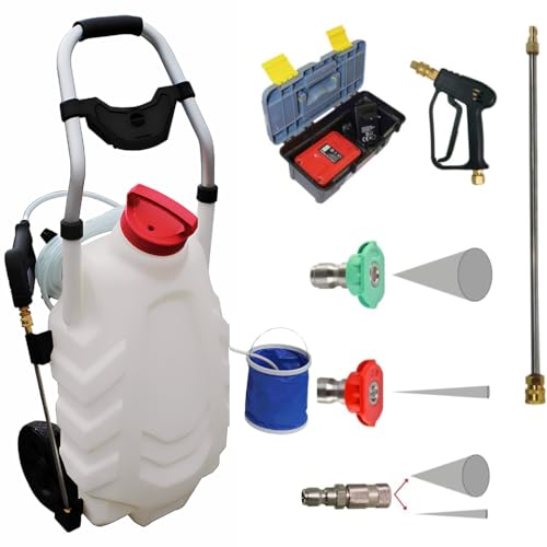 Forum Ausrüstung - Pro Sprayer-Option Spülung – elektrisch und freistehend – 30 Liter – ausgestattet mit 1 Akku, weiß/rot von Phoenix