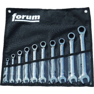 Maulschlüssel mit Ringratsche 10-teilig gerade 8-24mm Maulschlüssel mit Ringratsche 10-teilig gerade 8-24mm von Forum
