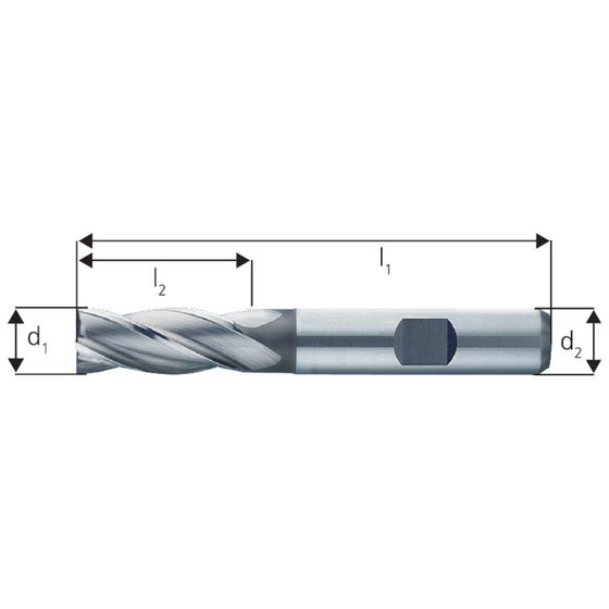 forum® - Schaftfräser DIN 844K HSSE ø22,00mm von Forum