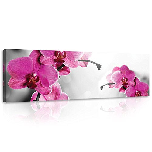Forwall - Leinwand Bilder - Orchidee Blumen 3D Abstrakt - 145x45 cm Leinwandbilder - Bild auf leinwand - Wandbild XXL groß Wandbilder für Wohnzimmer Schlafzimmer Wohnzimmerbilder Modern kunstdruck von Forwall
