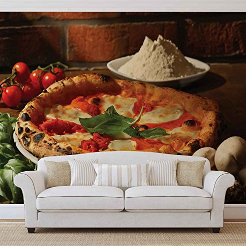 Forwall Vlies Fototapete Tapete Vliestapete Italienische Pizza AF2965VEXXL (312cm x 219cm) Photo Wallpaper Mural von Forwall