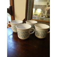 Corelle Vintage Blue Heather Kaffee Teetassen von ForwardMotionDesigns