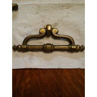 Retro-style Große Hängende Messing 2 Teil Bail Ziehen von ForwardMotionDesigns