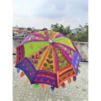 Designer Große Regenschirm Bestickt Sonnenschatten Baumwolle Sonnenschirm Outdoor Garten Multi Farbe von ForwomenbywomenStore