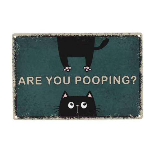 Lustiges Badezimmerschild mit Aufschrift "Are you popping?", humorvolle WC-Wandkunst, WC-Dekoration für Zuhause, Büro oder Bar, perfektes Gag-Geschenk, 30,5 x 20,3 cm von Forzaforte