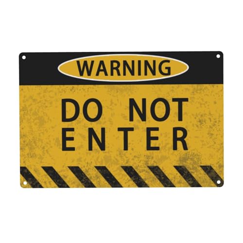 Metall-Warnschild mit Aufschrift "Warning Do Not Enter", 30,5 x 20,3 cm, Metall-Aluminiumschild, ideal für Innen- und Außenbereich, lustig/ernsthafte Hof, Garage oder Hundehütte Metall-Warnschild mit Aufschrift "Warning Do Not Enter", 30,5 x 20,3 cm, Metall-Aluminiumschild, ideal für Innen- und Außenbereich, lustig/ernsthafte Hof, Garage oder Hundehütte von Forzaforte
