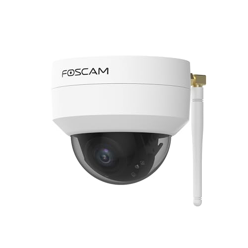 Foscam D4Z 4 MP Dual-Band WLAN PTZ Dome Überwachungskamera mit 4-Fach optischem Zoom, inkl. 64GB SD Karte, Wetterfest IP66 und vandalismusgeschützt IK10, Nachtsicht bis 20 m, Menschenerkennung von Foscam