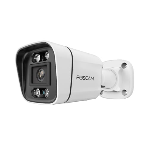 Foscam 5 MP PoE Outdoor IP-Kamera mit Lichtspots und Sirene V5EP Weiß von Foscam