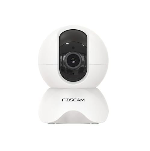 Foscam 5 MP WLAN-Überwachungskamera, Innenbereich, Pan-Tilt mit 6X digitaler Zoom, bidirektionaler Audio, Nachtsicht, Bewegungs-/Personen-Erkennung, Sprach-Assistent, Baby Monitor von Foscam