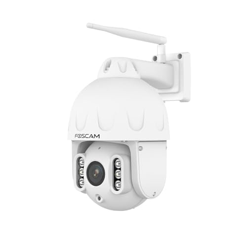 Foscam 8MP Wi-Fi Outdoor PTZ Dome IP-Kamera mit Spots und Smart Tracking SD8P Weiß von Foscam
