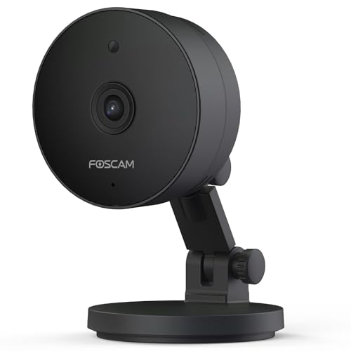 Foscam C5M 3K 5 MP Dualband WLAN Überwachungskamera mit Nachtsicht bis zu 8 Meter, Zwei-Wege-Audio, Geräusch- und Bewegungserkennung, H.264+/H.264-Videokomprimierung (schwarz) von Foscam