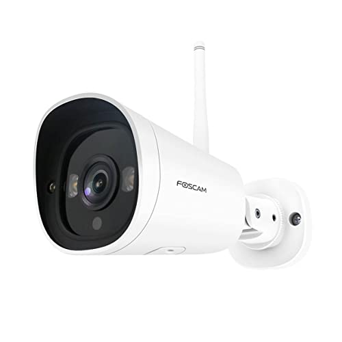 Foscam G4C 2K 4MP Starlight Dualband WLAN Überwachungskamera, wettergeschützt, mit Integrierte 2 Scheinwerfer und IR LED, Nachtsicht, Personenerkennung Bewegungserkennung, P2P-Funktion, H.265, Weiß von Foscam