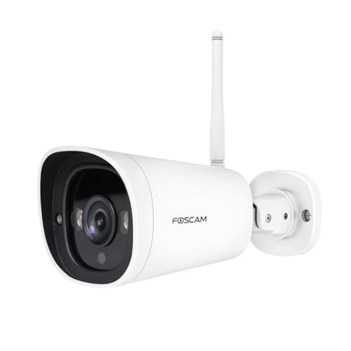 Foscam G4C 2K 4MP Starlight Dualband WLAN Überwachungskamera, wettergeschützt, mit Integrierte 2 Scheinwerfer und IR LED, Nachtsicht, Personenerkennung Bewegungserkennung, P2P-Funktion, H.265, Weiß von Foscam