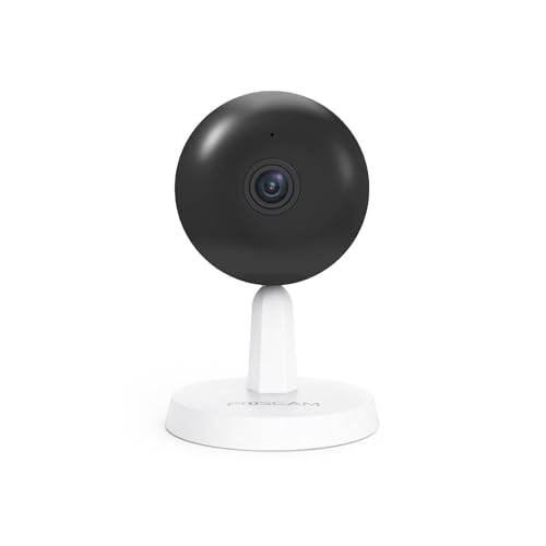 Foscam IP-Kamera für den Innenbereich, IP X4, WLAN, HD 4 MP, intelligente Bewegungserkennung, kompatibel mit Alexa & Google Assistant, Nachtsicht von 8 m mit 9 Infrarot-LEDs, Weiß von Foscam