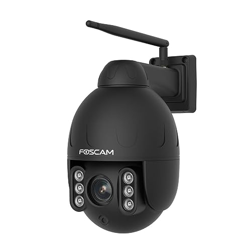 Foscam SD4 4 MP Dual-Band WLAN PTZ Dome Überwachungskamera mit 4-Fach optischem Zoom und Nachtsicht bis 50 Meter, Erkennen von Personen, Bewegungen und Geräuschen von Foscam