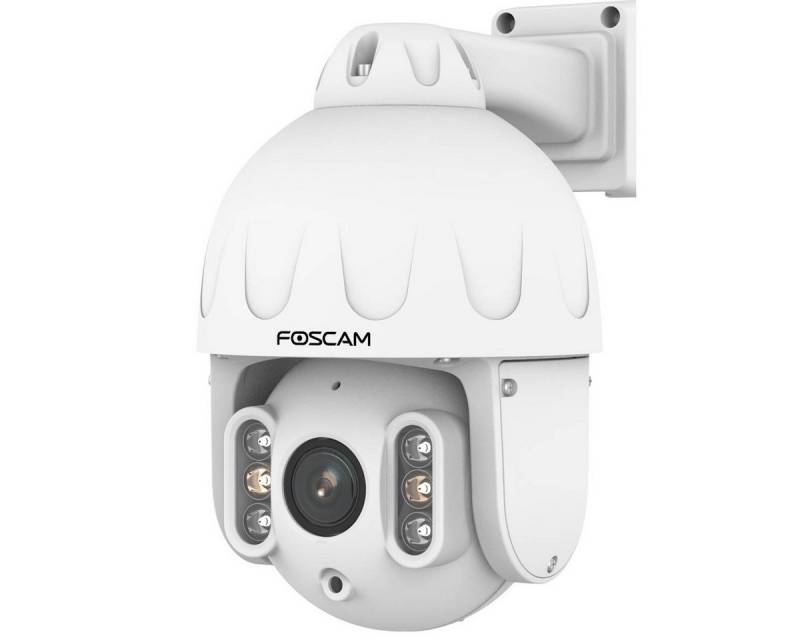 Foscam Überwachungskamera Foscam SD8EP 8 MP PoE PTZ Dome Überwachungskamera (mit 4-fach optischem Zoom und Personen- und Fahrzeugerkennung, Automatische Verfolgung, Scheinwerfer, Sirene, Nachtsicht bis 50m) von Foscam