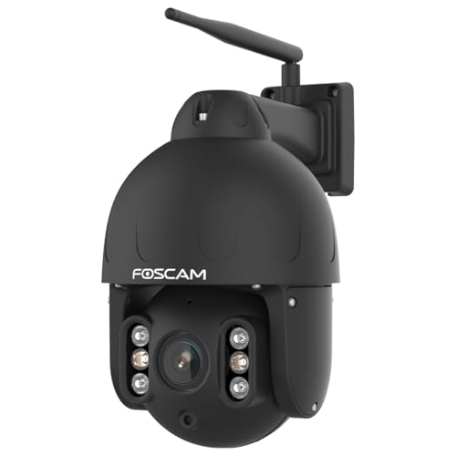 Foscam SD8P hochauflösende 8-MP Dualband-WLAN PTZ Dome Überwachungskamera mit 4-Fach optischem Zoom und intelligenter Personen- und Fahrzeugerkennung von Foscam