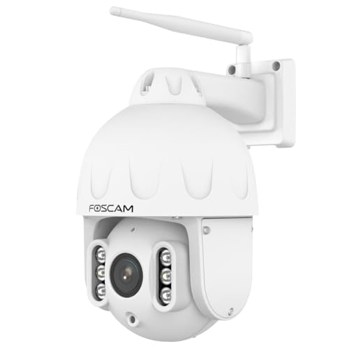 Foscam SD8P hochauflösende 8-MP Dualband-WLAN PTZ Dome Überwachungskamera mit 4-Fach optischem Zoom und intelligenter Personen- und Fahrzeugerkennung von Foscam