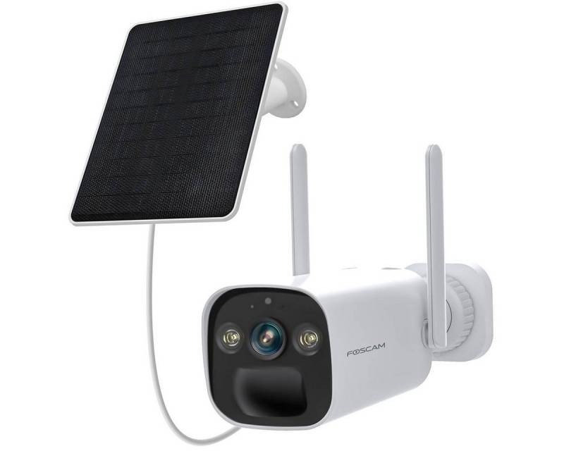 Foscam Überwachungskamera Foscam BP4 2K 4 MP batteriebetriebene WLAN-Überwachungskamera (inkl. hocheffizientem Solarpanel, Nachtsicht, Wetterfest, 2-Wege-Audio) von Foscam