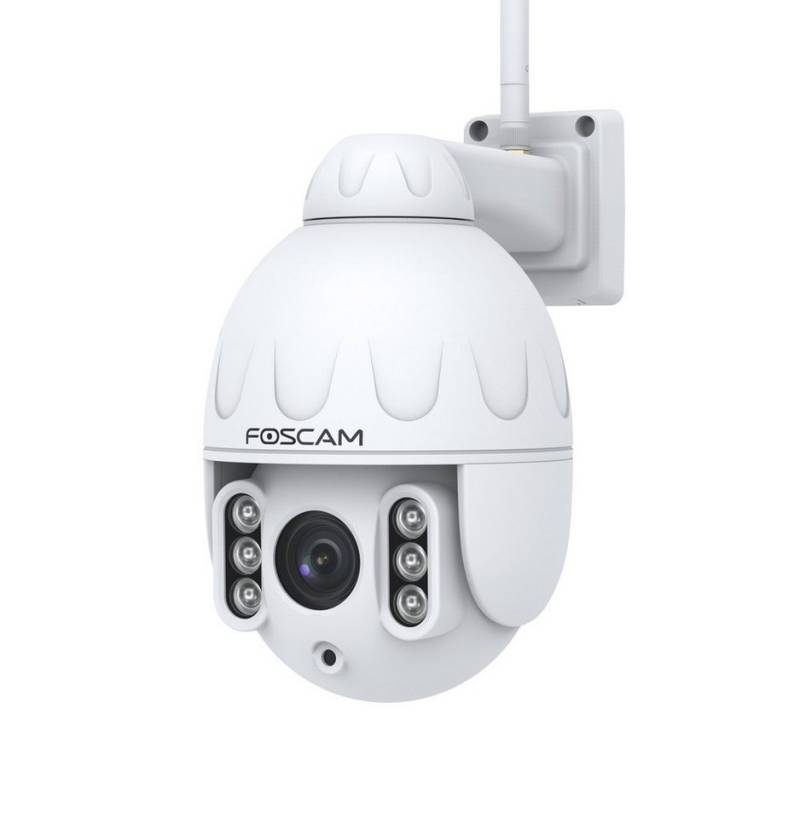 Foscam Überwachungskamera FOSCAM SD4 4 MP Dual-Band WLAN PTZ Dome (Außenbereich, Innenbereich, 4-fach optischer Zoom, Intelligente Erkennung & Push-Benachrichtigung, IP66 Wasserfest, Nachtsicht bis 50m) von Foscam