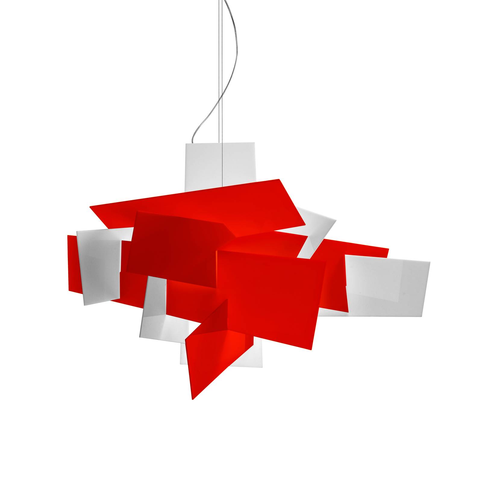 Foscarini Big Bang LED-Hängeleuchte, rot, Ø 130cm von Foscarini