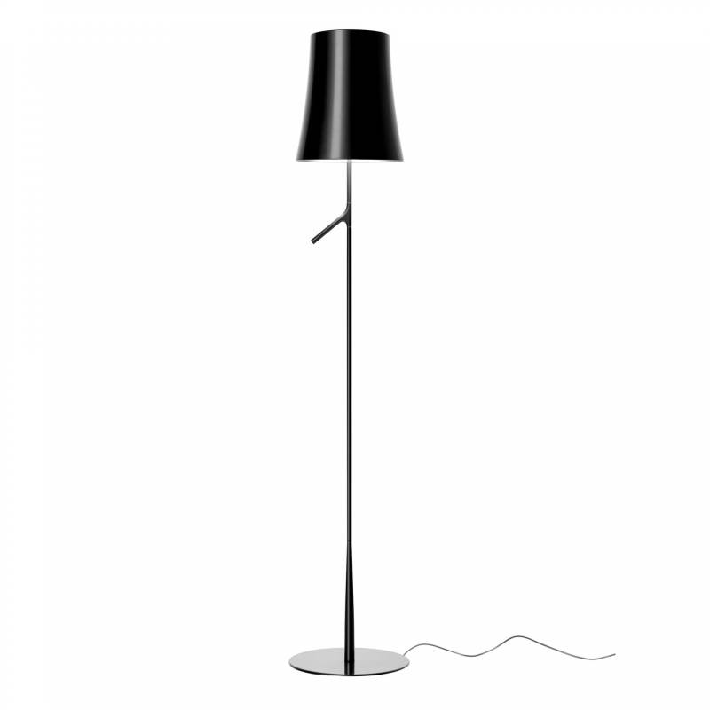 Foscarini - Birdie LED Stehleuchte - graphit/lackiert/H x Ø 150x25cm/2700K/655lm/CRI>80/mit Touchdimmer von Foscarini